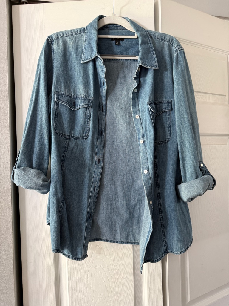 Talbots Light Blue Denim Shirt